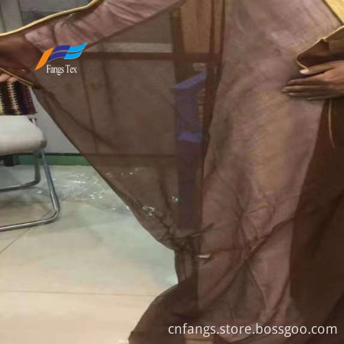 Breathable 100% Wool Rare Mesh Abaya Woven Fabric